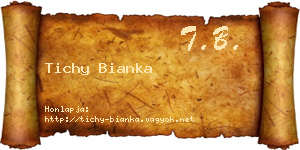Tichy Bianka névjegykártya